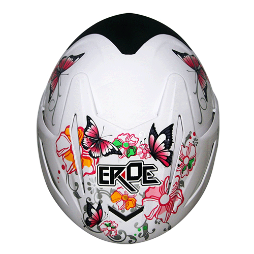 EROE (Lily White) - Full Graphic - Half Face Helmet