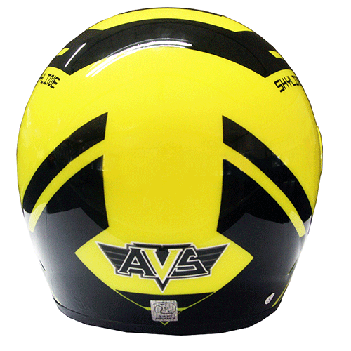 AVS Retro (Flourescent Yellow) - Skyline - Half Face Helmet