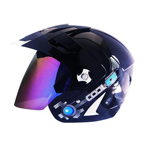 AVS Naravation Cool Ice (Jet Black) - HELM DINGIN - Half Face Helmet