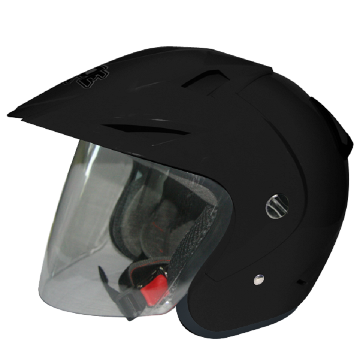 EROE R (Black) - Solid - Half Face Helmet