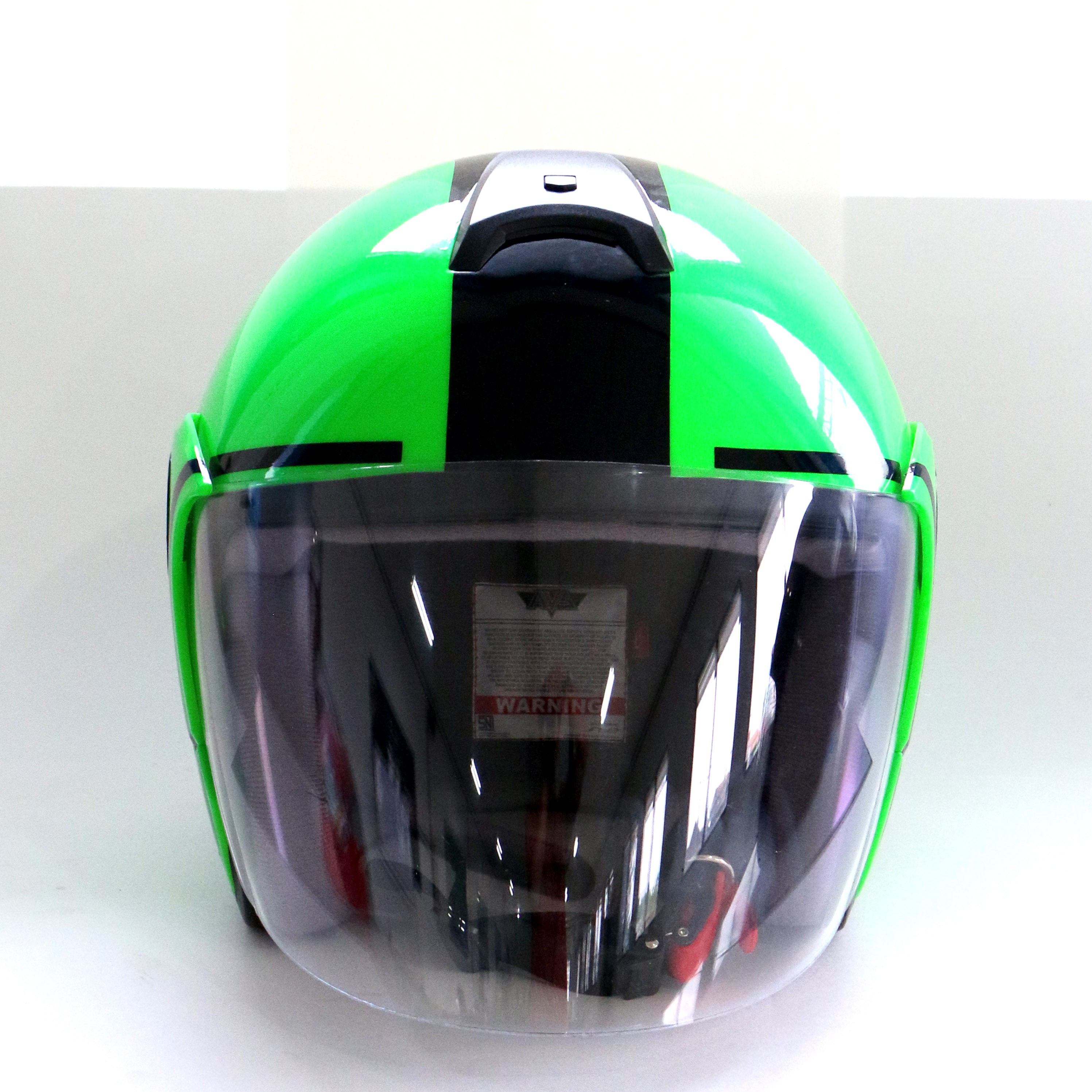 AVS Retro 86 (Green Flourescent) - Full Graphic - Half Face Helmet