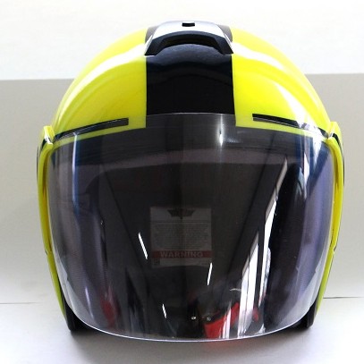AVS Retro 86 (Yellow Flourescent) - Full Graphic - Half Face Helmet