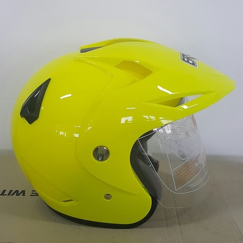 EROE R (Yellow Flourescent) - Solid - Half Face Helmet