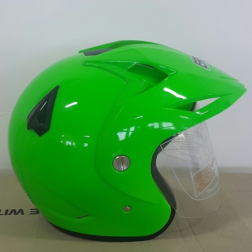 EROE R (Green Flourescent) - Solid - Half Face Helmet