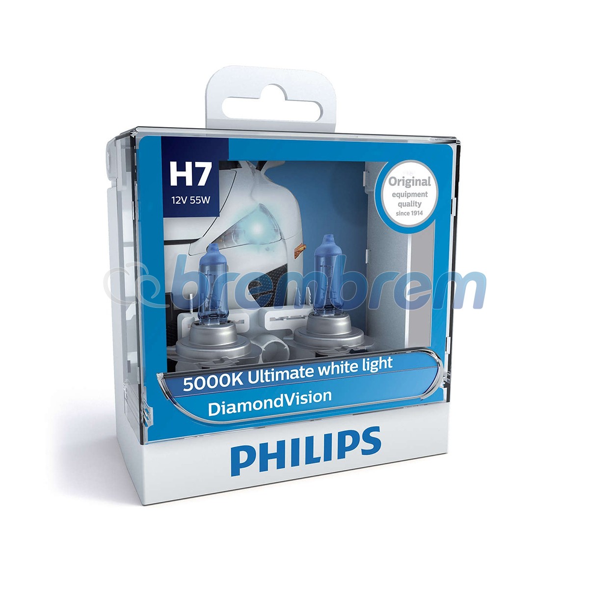 PHILIPS DIAMONDVISION H7 (5000K) - LAMPU HALOGEN