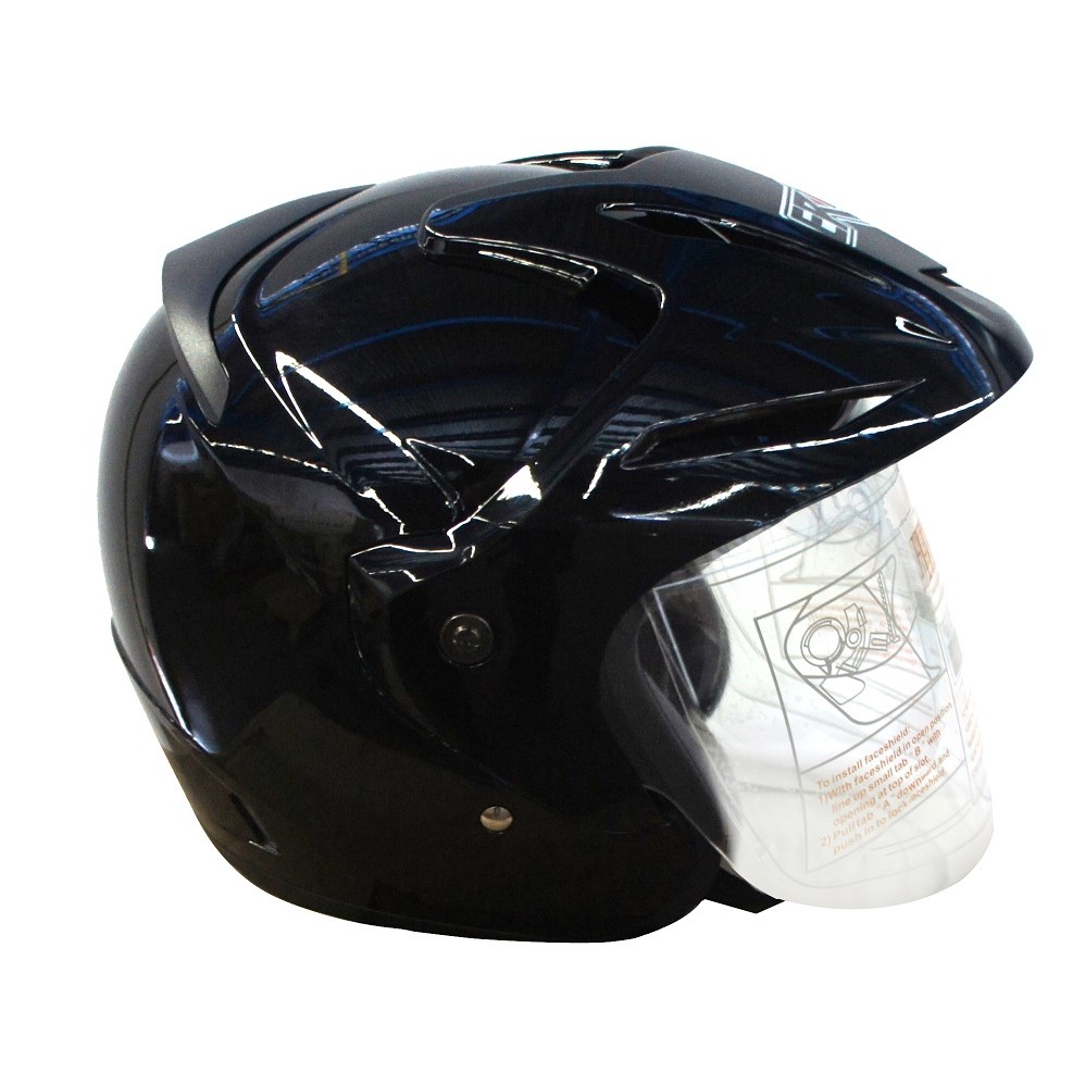 EROE (Black) - Solid - Half Face Helmet