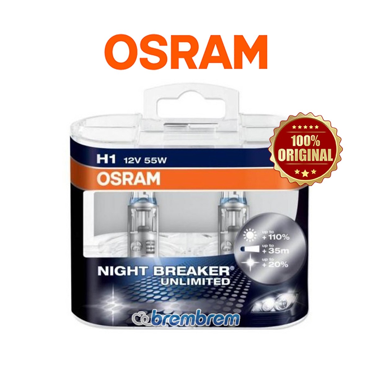 OSRAM NIGHT BREAKER UNLIMITED H1 - LAMPU HALOGEN