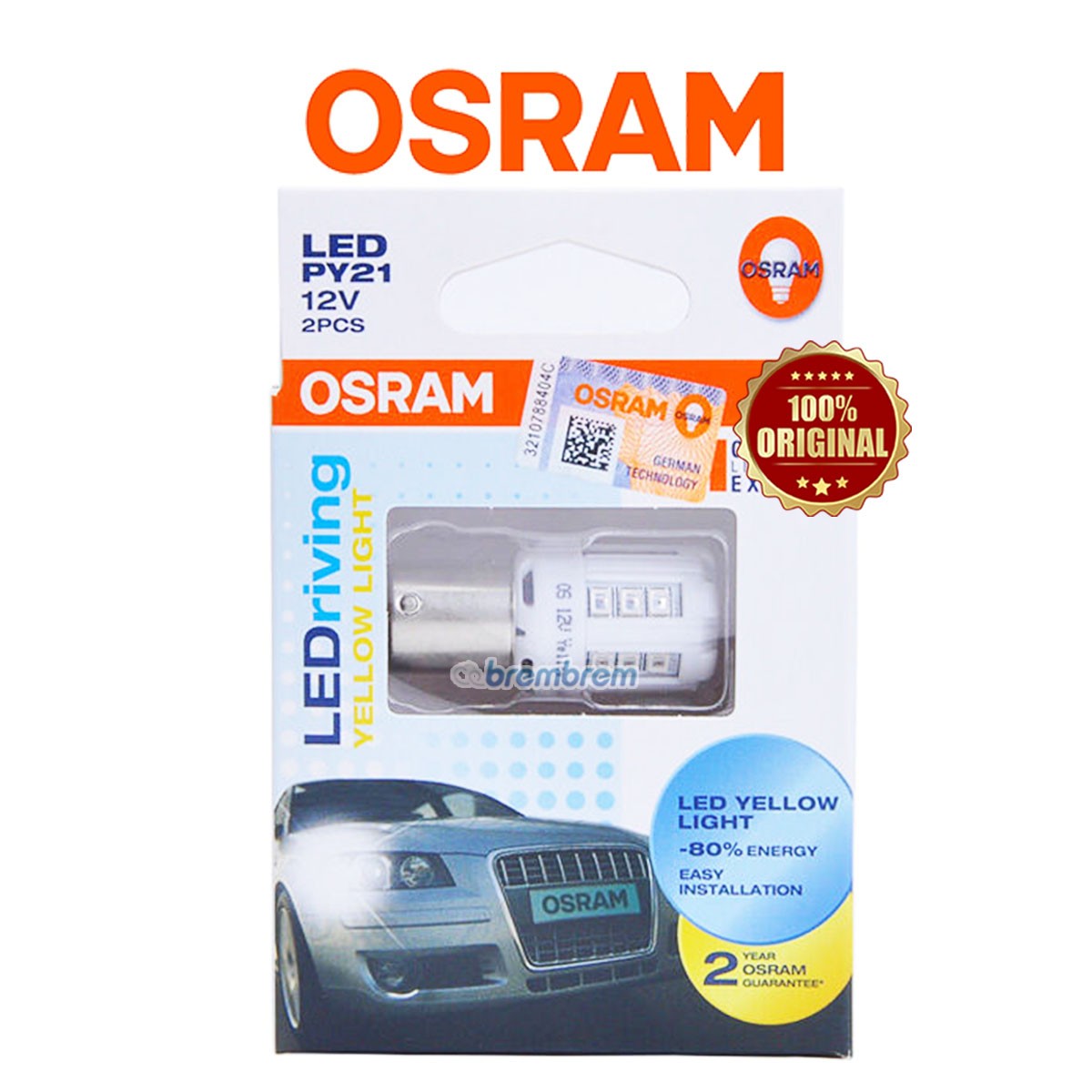 OSRAM RETROFIT PY21W YELLOW LIGHT - LAMPU LED MOBIL