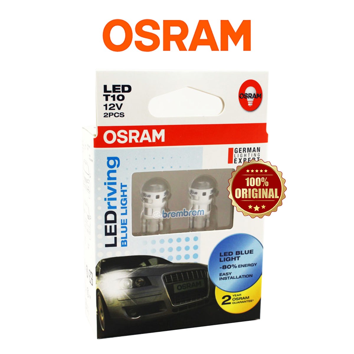 OSRAM RETROFIT T10 2880 BLUE - LAMPU LED SENJA