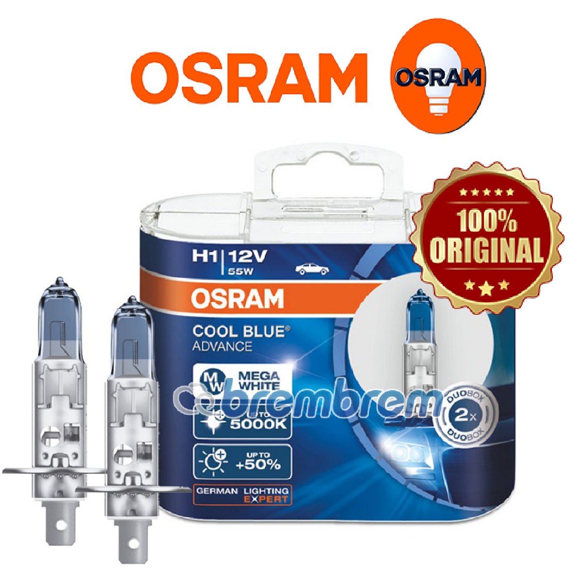 OSRAM COOL BLUE ADVANCE H1 (5000K) - LAMPU HALOGEN