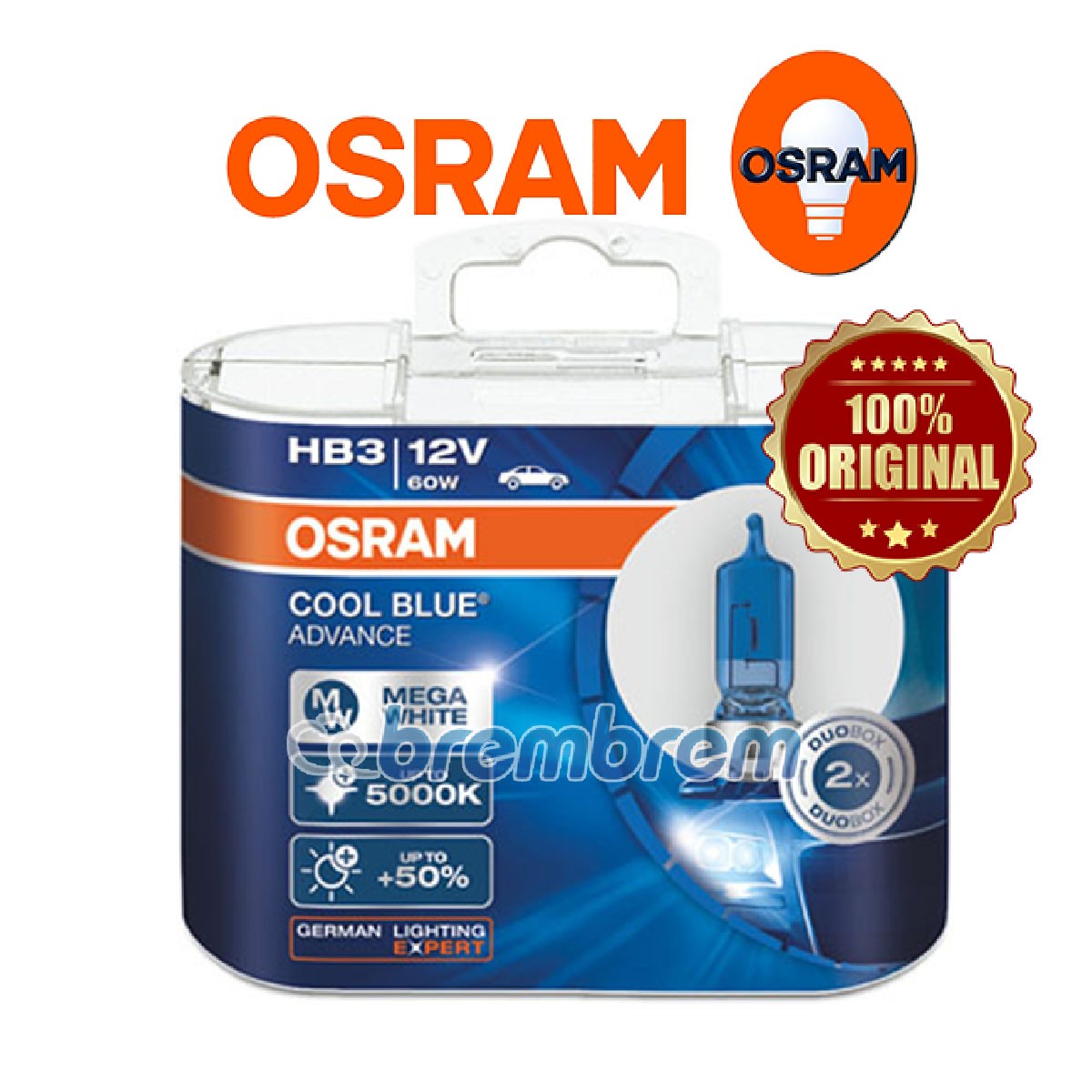 OSRAM COOL BLUE ADVANCE HB3 (5000K) - LAMPU HALOGEN
