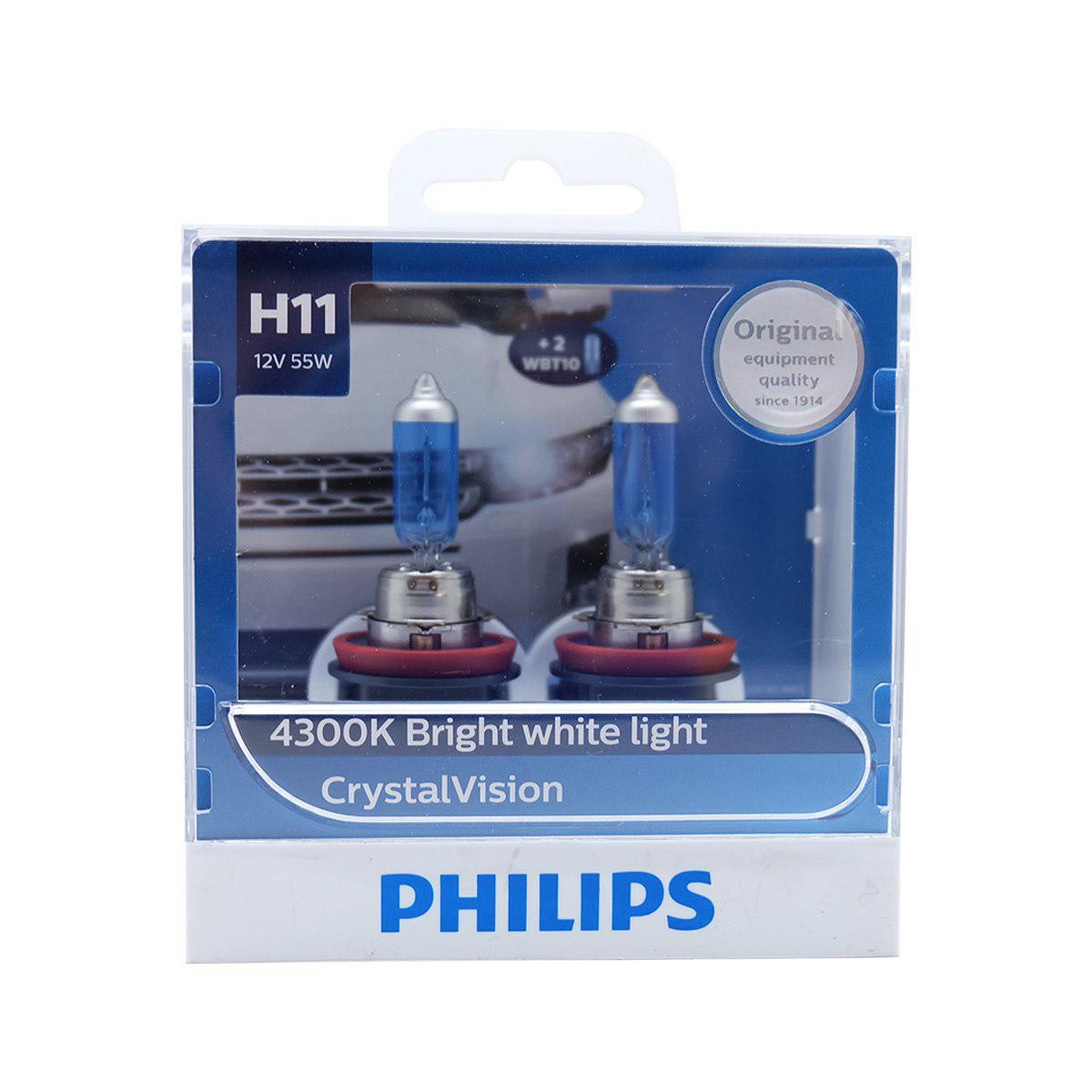 PHILIPS CRYSTAL VISION H11 (4300K) - LAMPU HALOGEN MITSUBISHI XPANDER