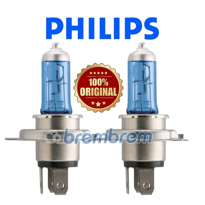 PHILIPS CRYSTAL VISION H4 (4300K) - LAMPU HALOGEN