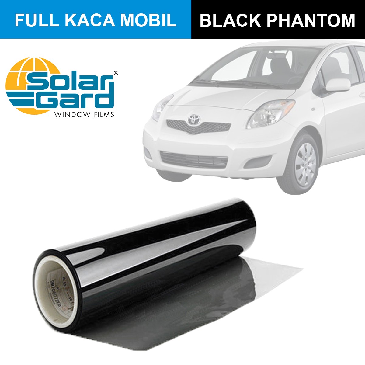 KACA FILM SOLAR GARD BLACK PHANTOM - (SMALL CAR) FULL KACA