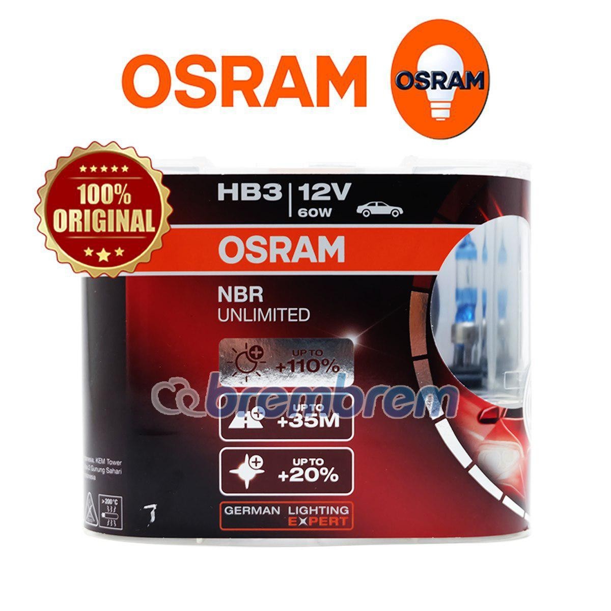 OSRAM NIGHT BREAKER UNLIMITED HB3 - LAMPU HALOGEN