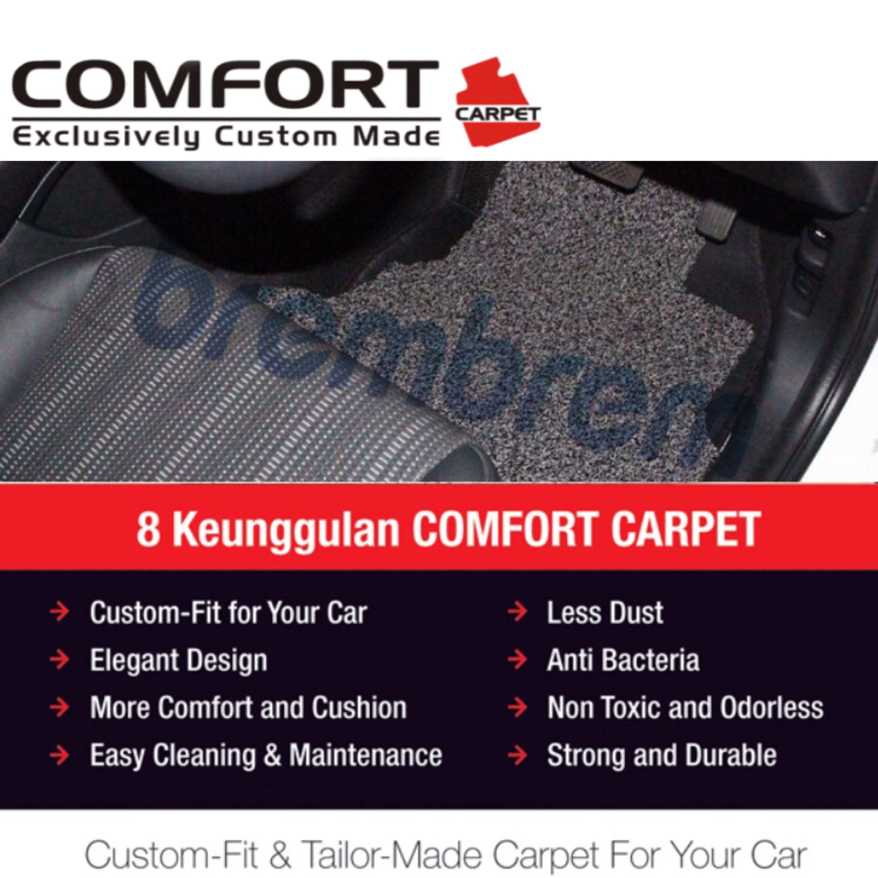 KARPET COMFORT DELUXE NON BAGASI - TOYOTA CAMRY 2019 