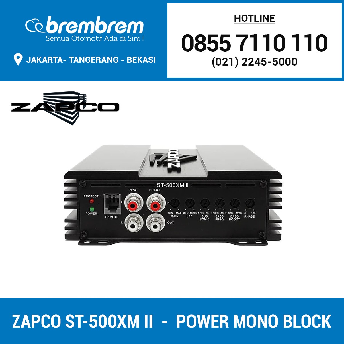 ZAPCO ST-500XM II - POWER MONOBLOCK