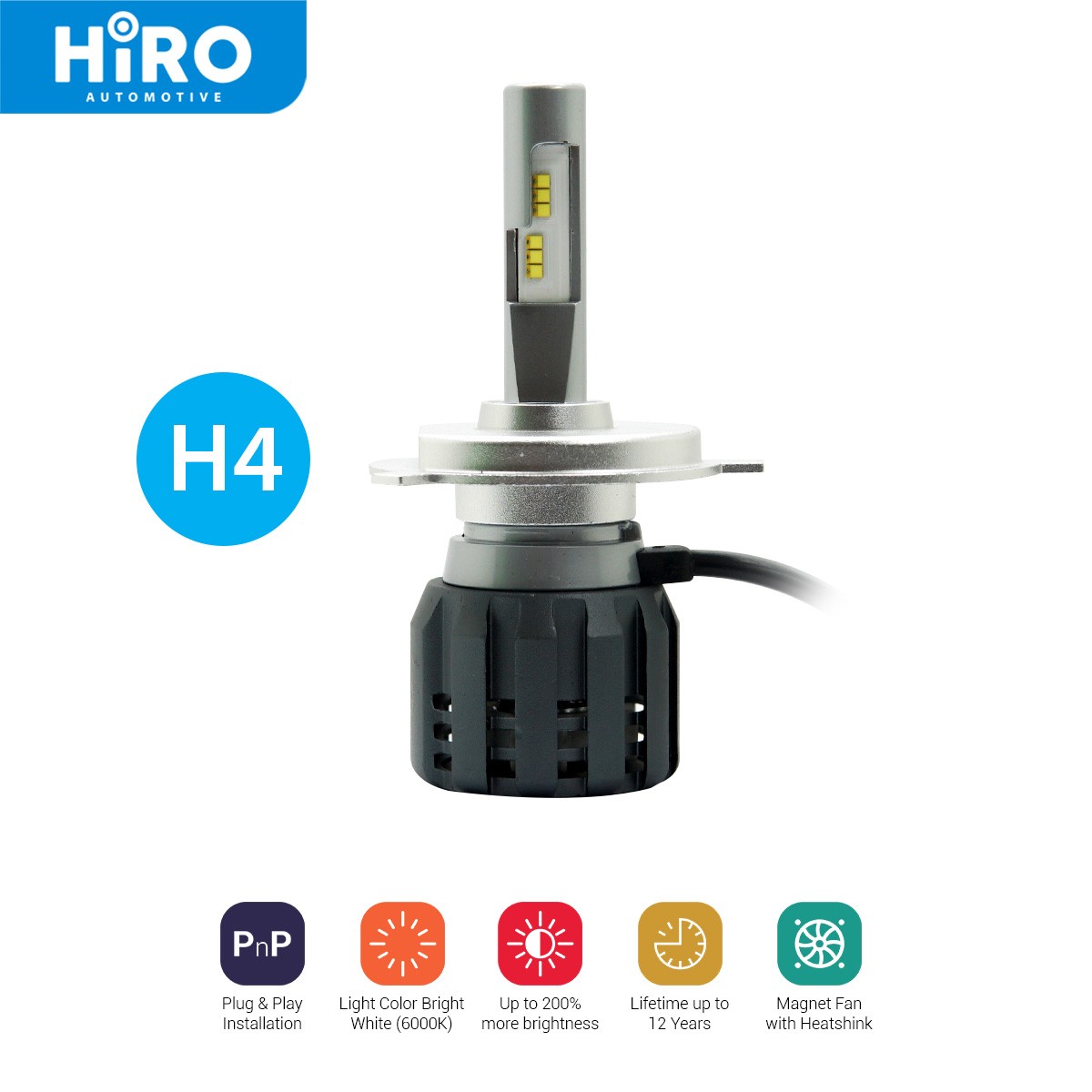 HIRO LED RAYMAX - LAMPU LED H4 6000K