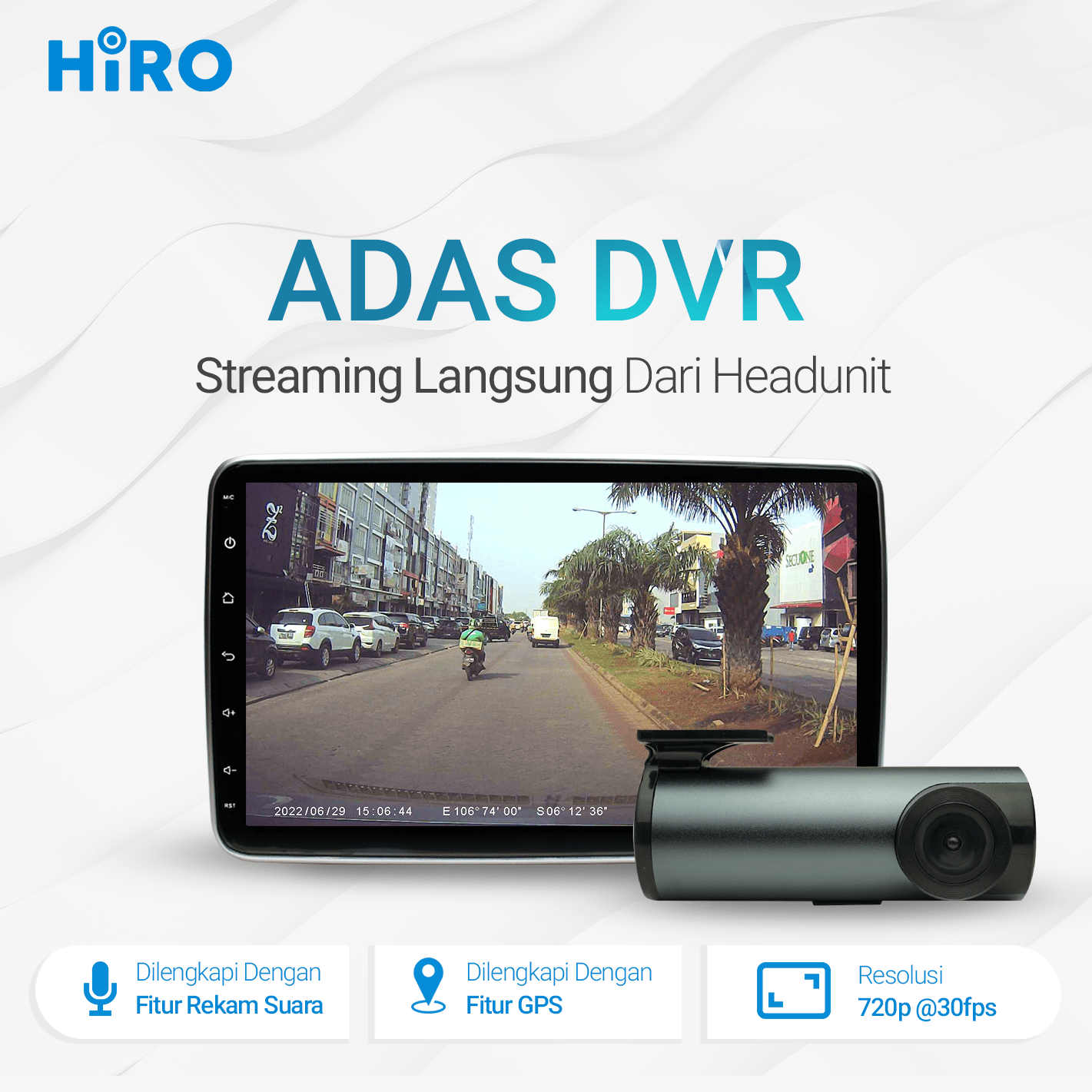 DVR ADAS Streaming View Mirror - DVR Spion Mobil - Dash Cam